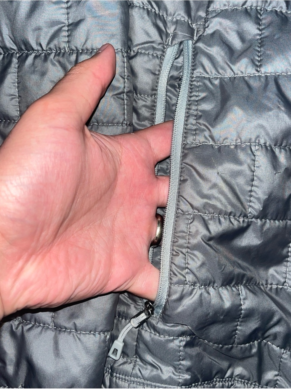 Patagonia Nano Puff Jacket Womens Medium Gray PrimaLoft Insulated Coat Full Zip - Picture 3 of 10
